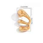 Abstracto Espiral Puño Sin Piercing Aretes