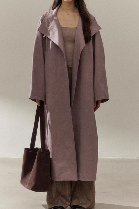 Sophisticated Minimalist Style Long Overcoat