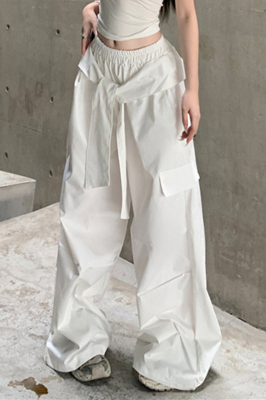 Street Style Drawstring Cargo Pant