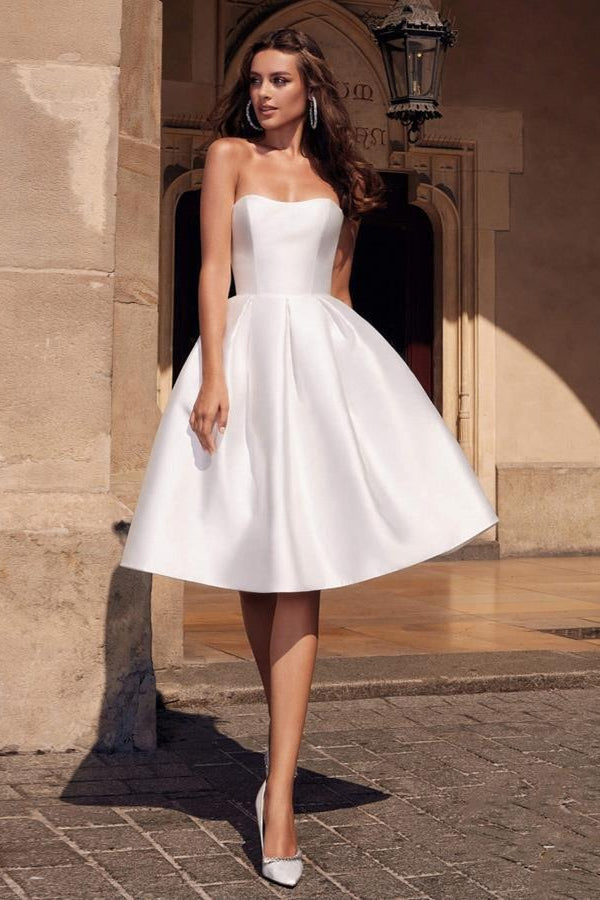 Liso Línea A Vestido de Cóctel