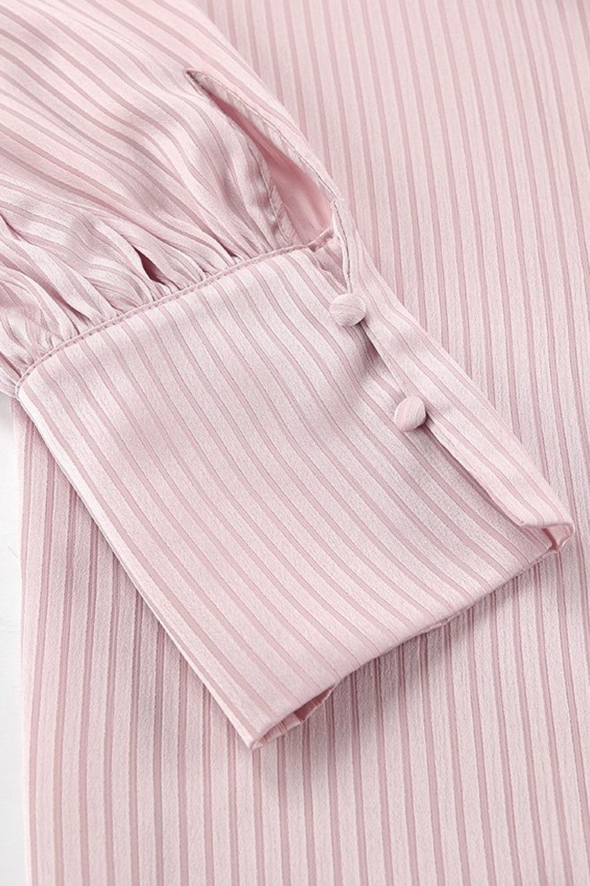 Holgado Manga Larga Cuello Desmontable Casual Blusa