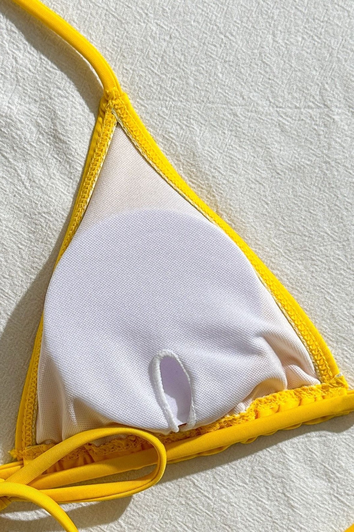 Mesh Hollow Out Drawstring Tie Three Piece Swim Set