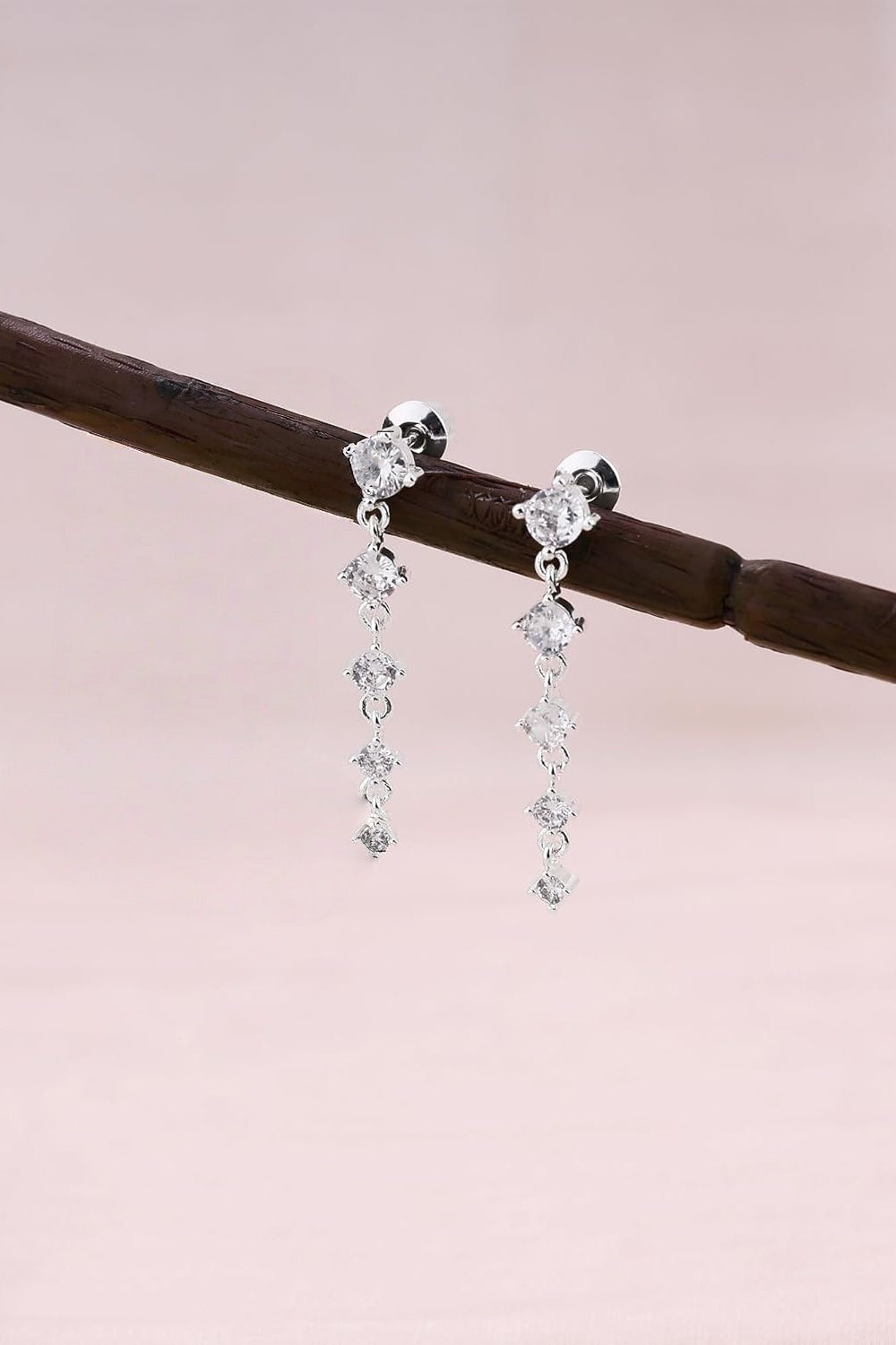 Plata de Ley Circonita Perla Aretes de Bolita
