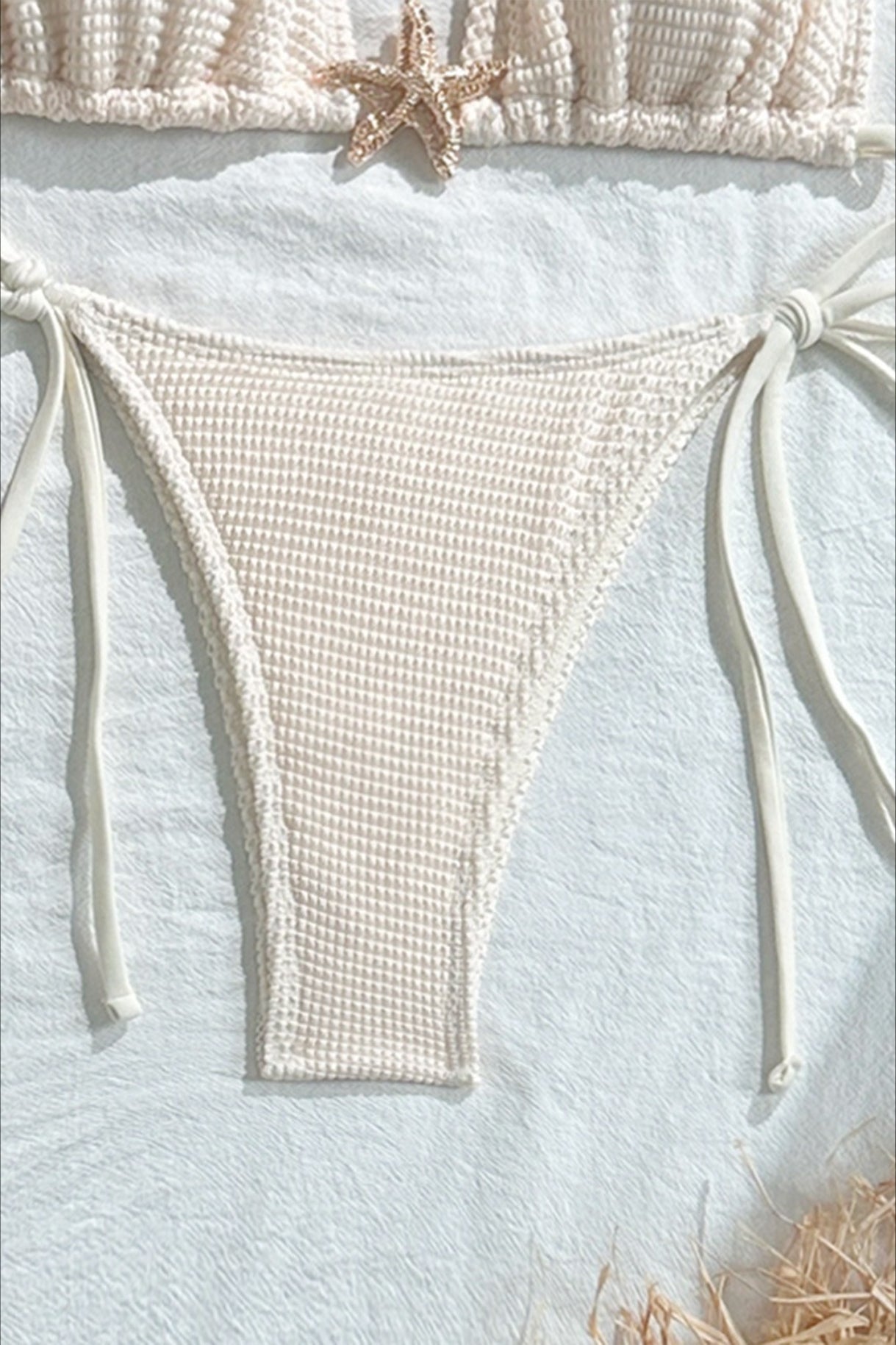 Mesh Long Skirt Starfish Detail Three Piece Swim Set