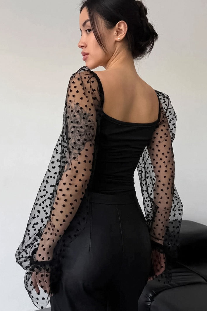 Lunares Malla Shaping Blusa