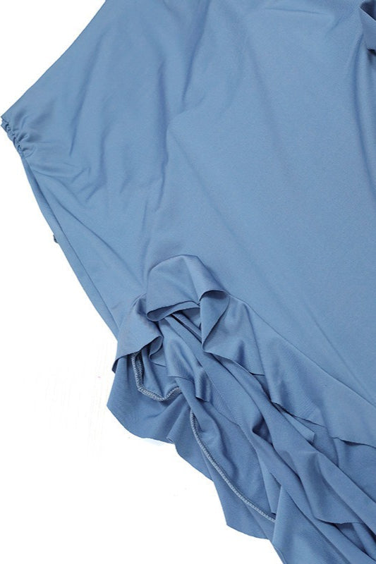 Strapless Ruffle Beach Vacation Dress