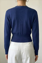 Double Metal Button Wrap Front Cardigans