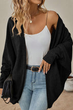 Longline Open Front Pocket Knit Cardigan