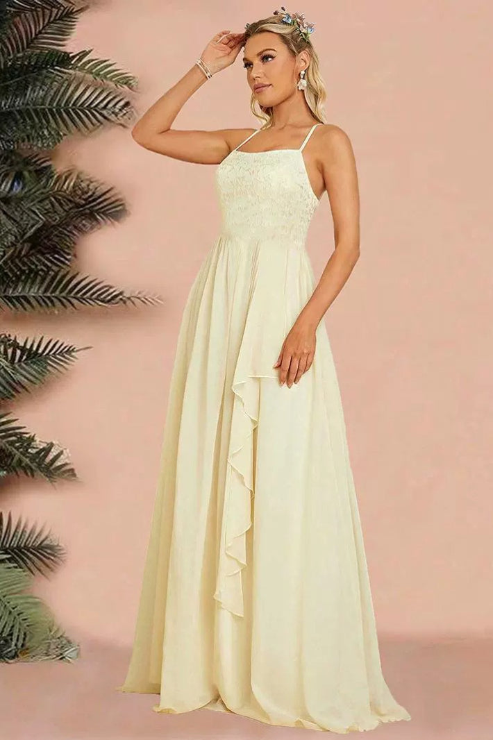 Sexy Espalda Descubierta Tiras Finas Vestido de Gala