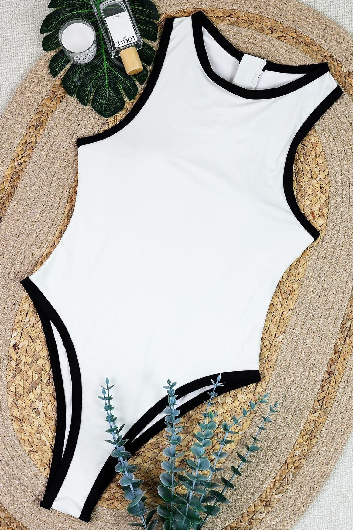 Colorblock Slim Fit One Piece Swimwear