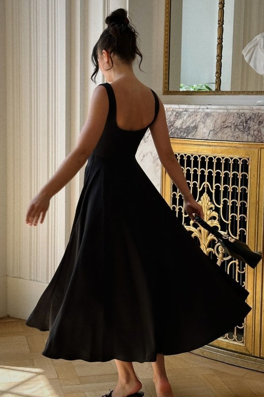 Sleeveless Square Neck Maxi Vacation Dress