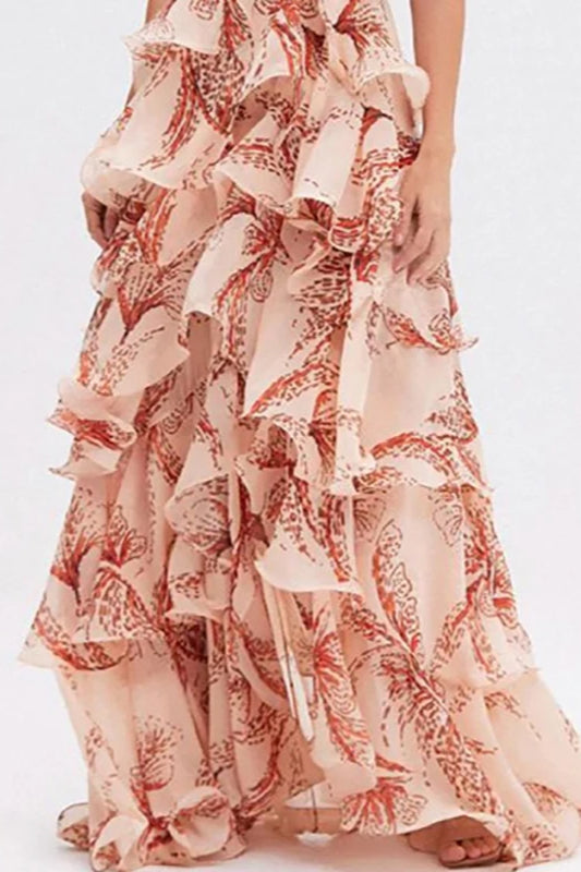 Chic V-Neck Pleated Boho Dress
