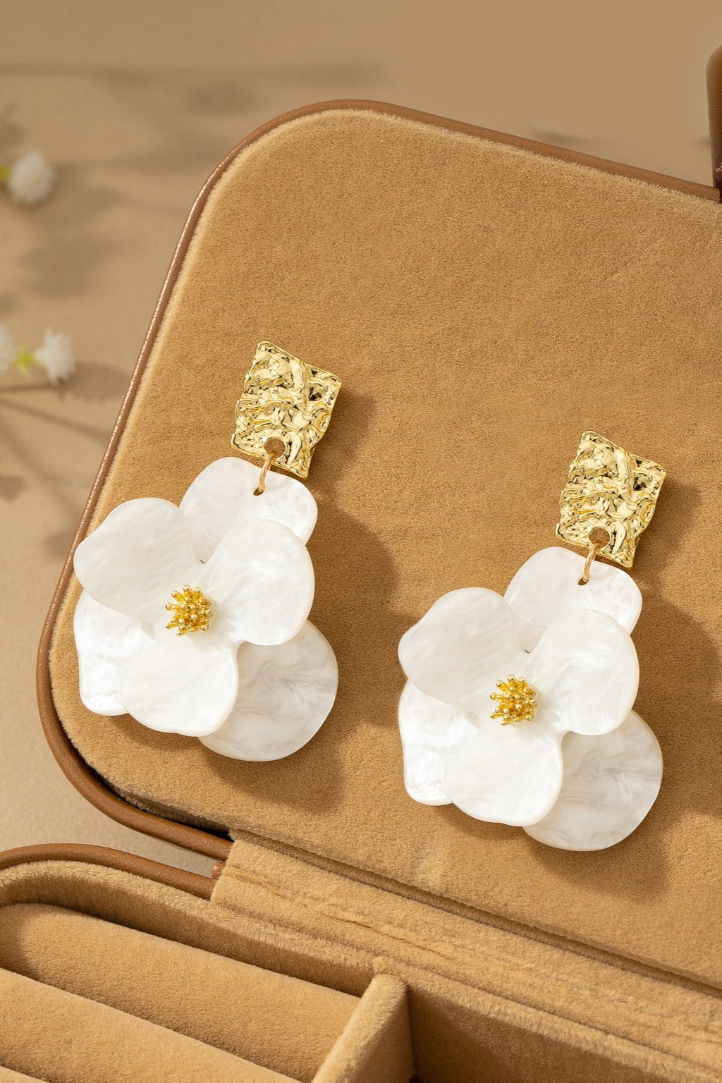 Vintage Floral Statement Aretes Colgantes