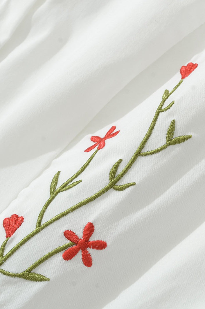 Fitted Embroidered Boho Dress