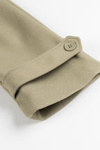 Single-breasted coat with wide notch lapel