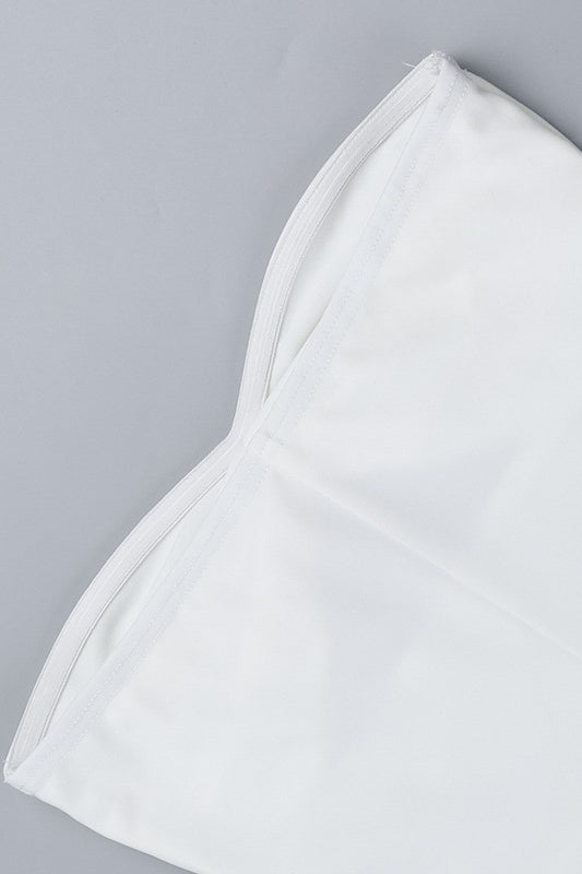 Sexy Hollow Strapless Maxi Vacation Dress