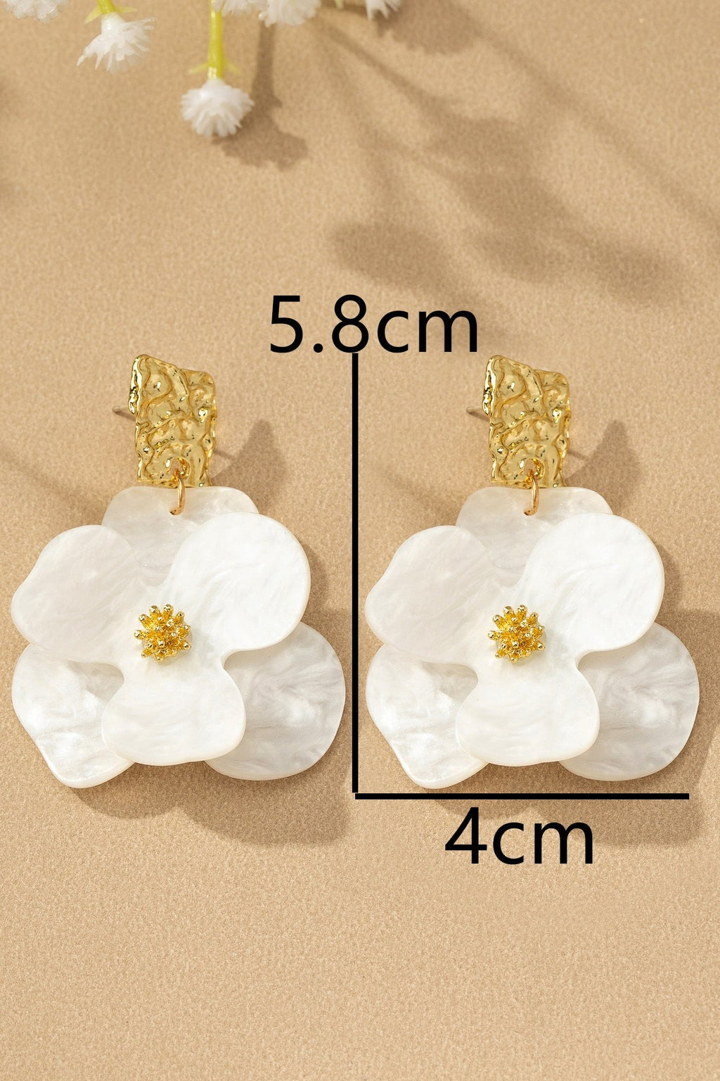 Vintage Floral Statement Aretes Colgantes