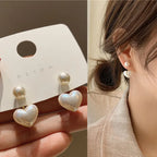Brillante Cristal De Lujo Original Garra Stud Irregular Perla Arete