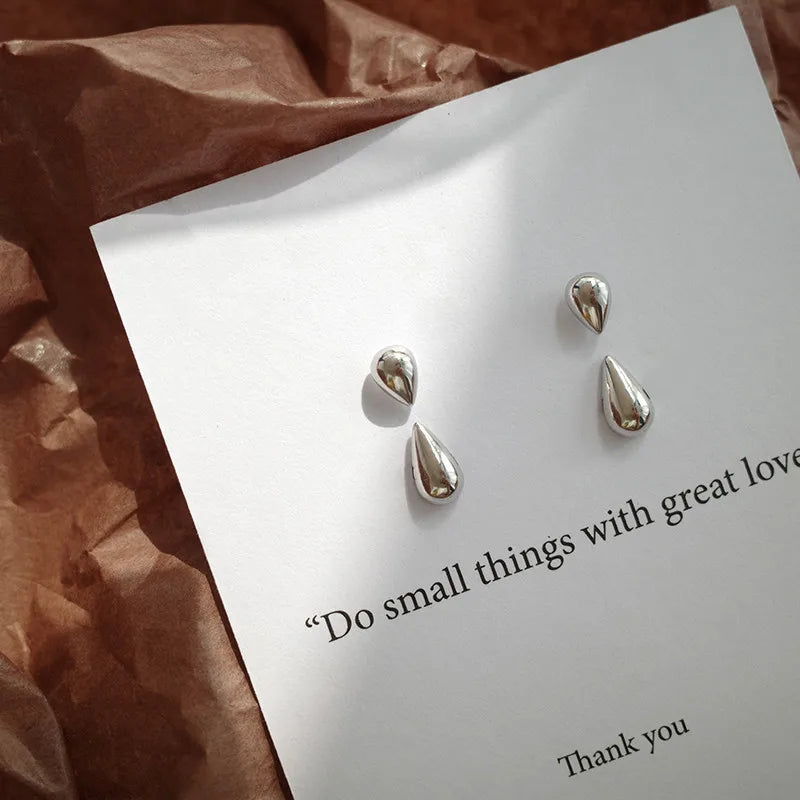 Brillante Cristal De Lujo Coreano Original Garra Stud Irregular Perla Arete