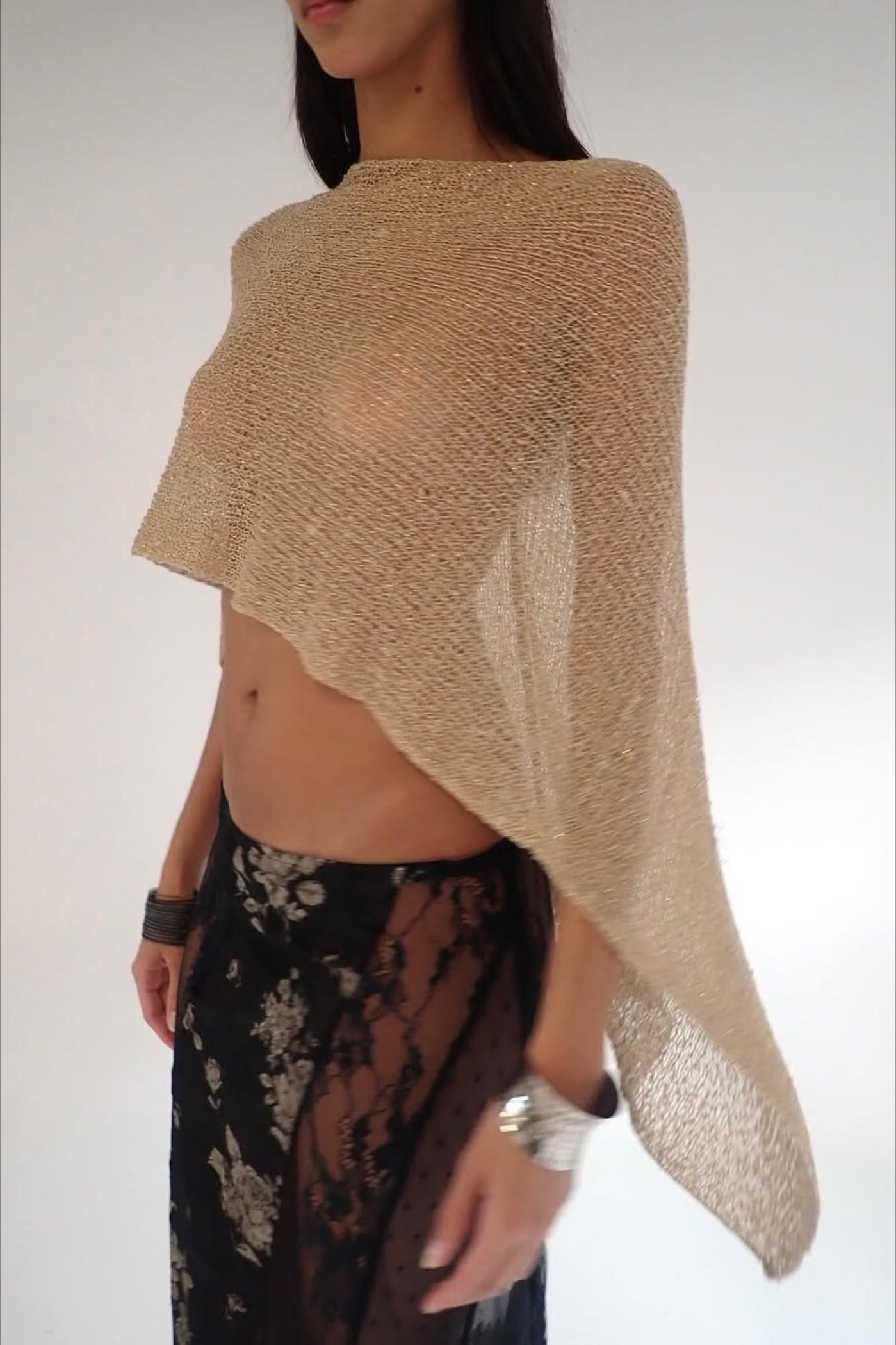 Crochet Hollow Knit Multi Way Cover Up Crop Top