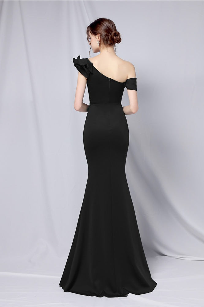 Hombros Descubiertos Sirena Vestido Maxi de Fiesta