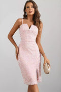 Vestido Midi de Lentejuelas, Tiras Finas