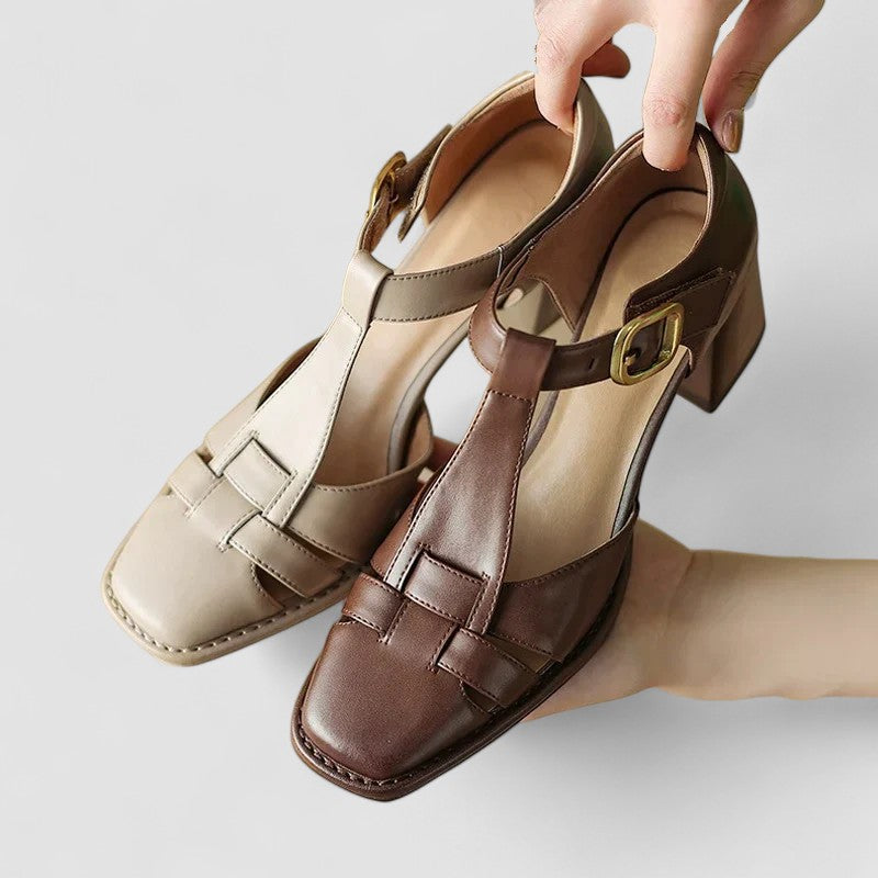 Beatrice | Zapatos Salomé con tacón grueso