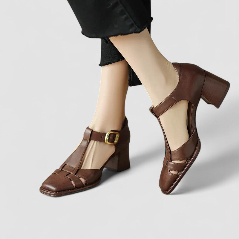 Beatrice | Zapatos Salomé con tacón grueso