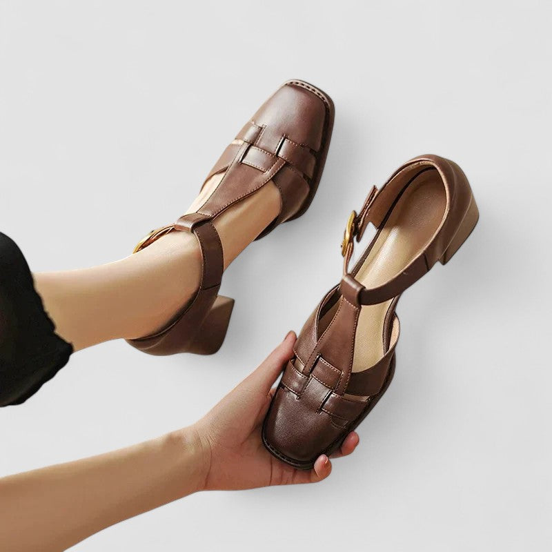 Beatrice | Zapatos Salomé con tacón grueso
