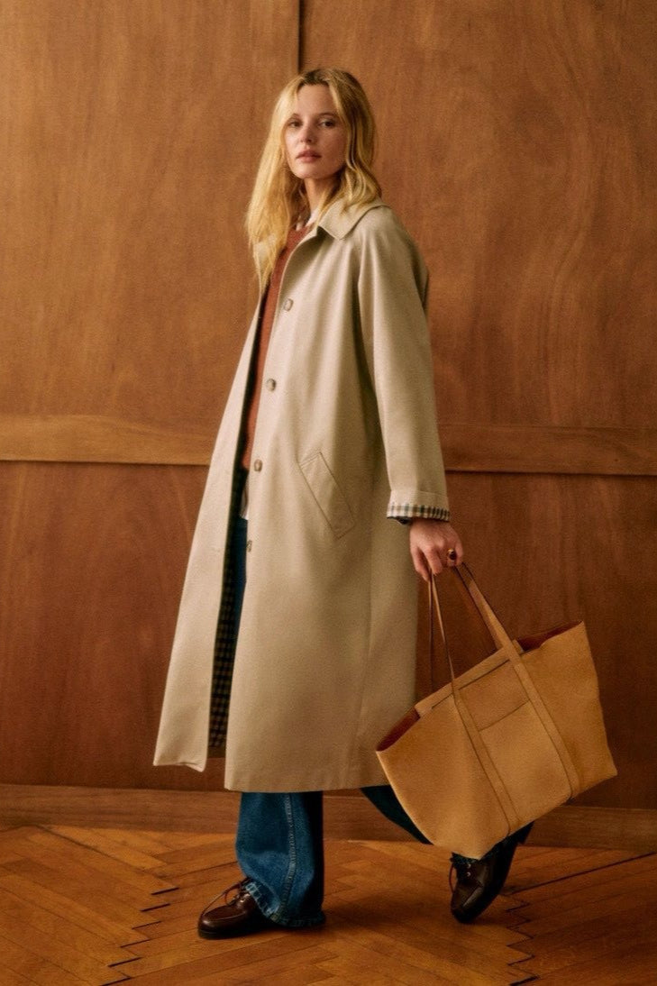 French Vintage Classic Long Overcoat