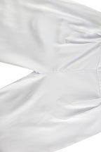 Conjunto de blusa con solapa de satén y lazo delantero y pantalones de cintura alta