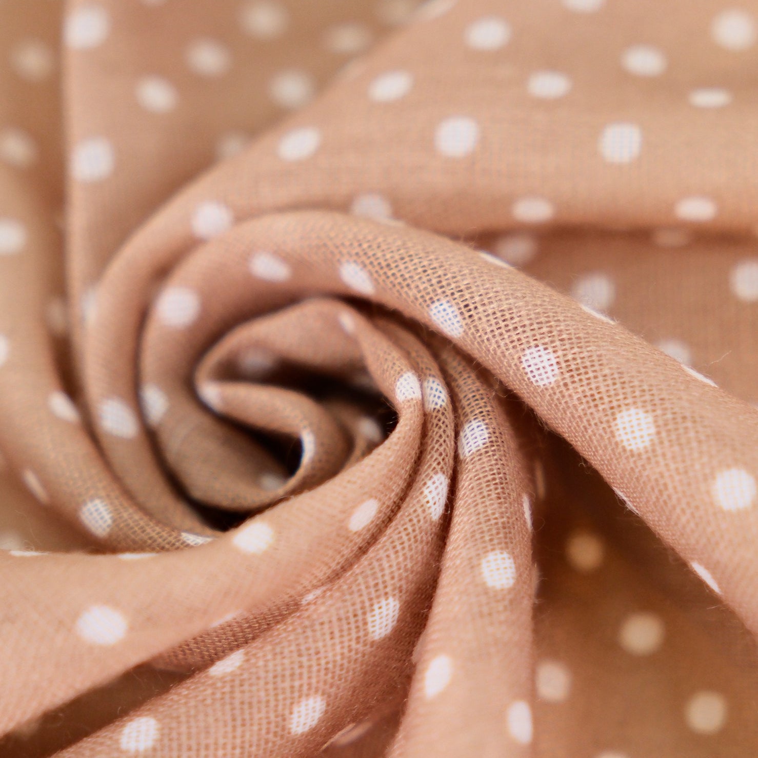 Polka Dot Faux Linen Square Hair Neck Sun Scarf