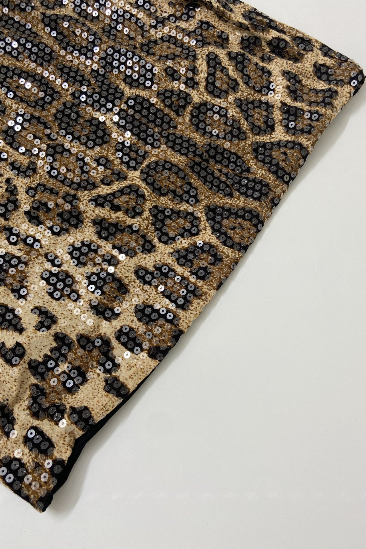 Halter Deep V Leopard Print Mini Dress