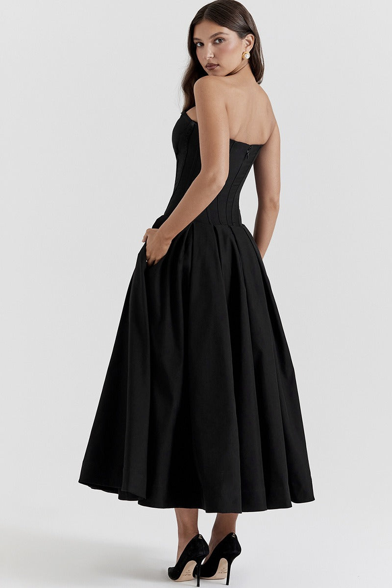 Sin Tirantes Corsé Línea A Vestido de Fiesta