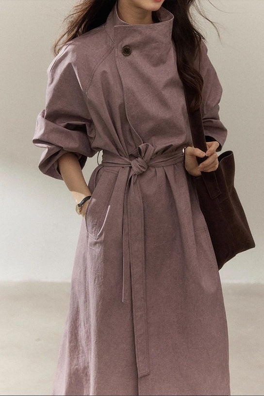 Sophisticated Minimalist Style Long Overcoat