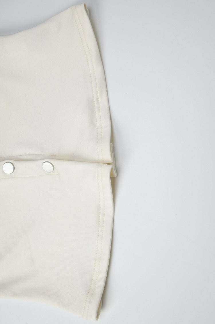 Minimal Draped Neck Ruched Waist  Tee