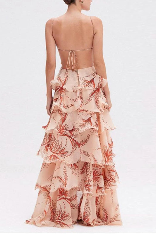 Chic V-Neck Pleated Boho Dress