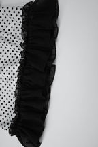 Conjunto de Baño Retro de Lunares con Falda Elegante