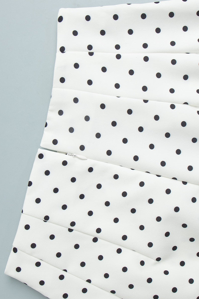 Sexy Polka Dot Halter Wide Leg Pants Set
