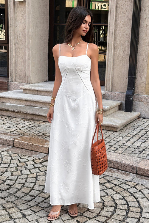 3D Butterfly Jacquard Cami Maxi Dress