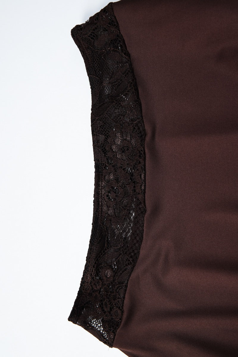 Lace Patchwork Cami Tank Top Skirt Set