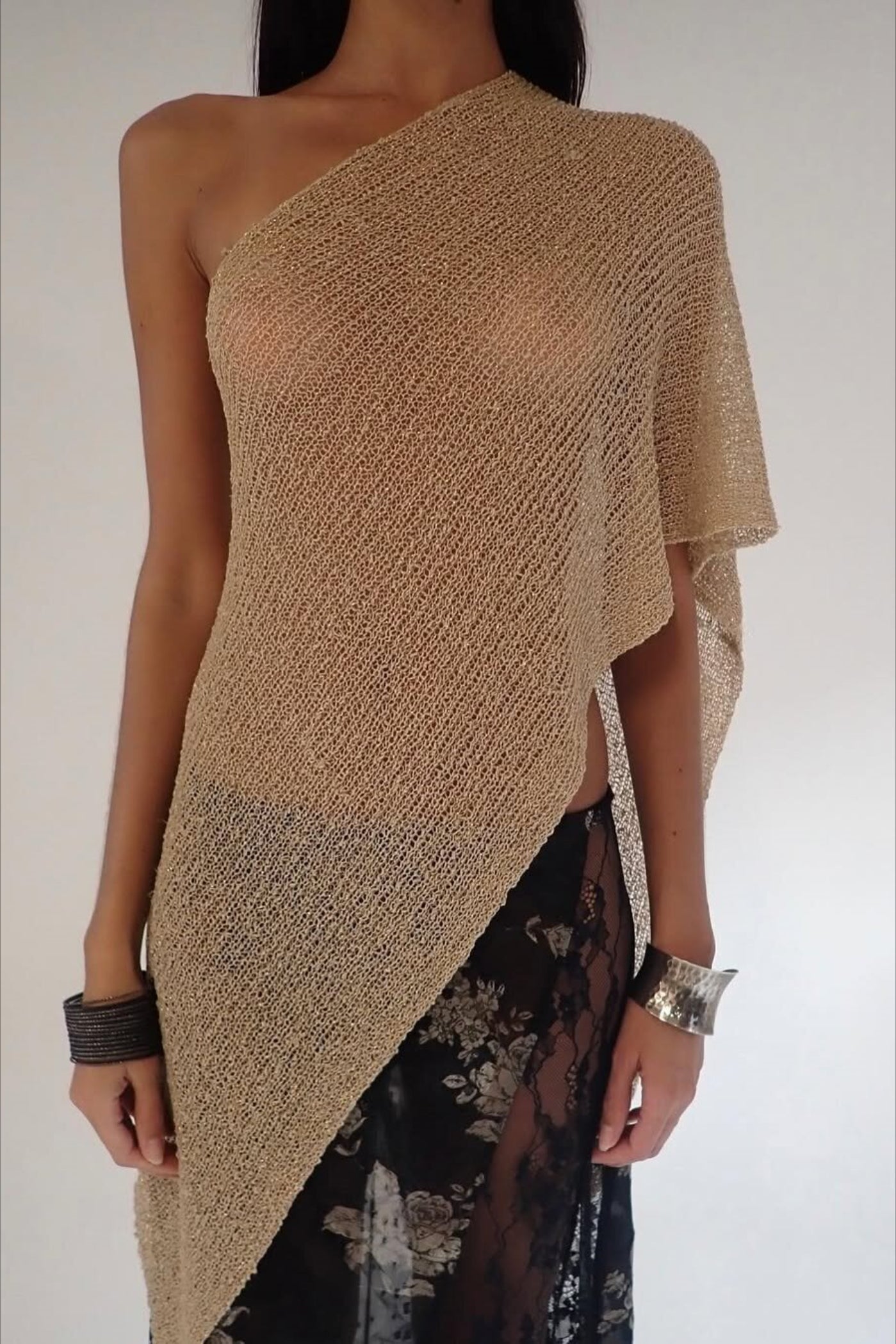 Crochet Hollow Knit Multi Way Cover Up Crop Top