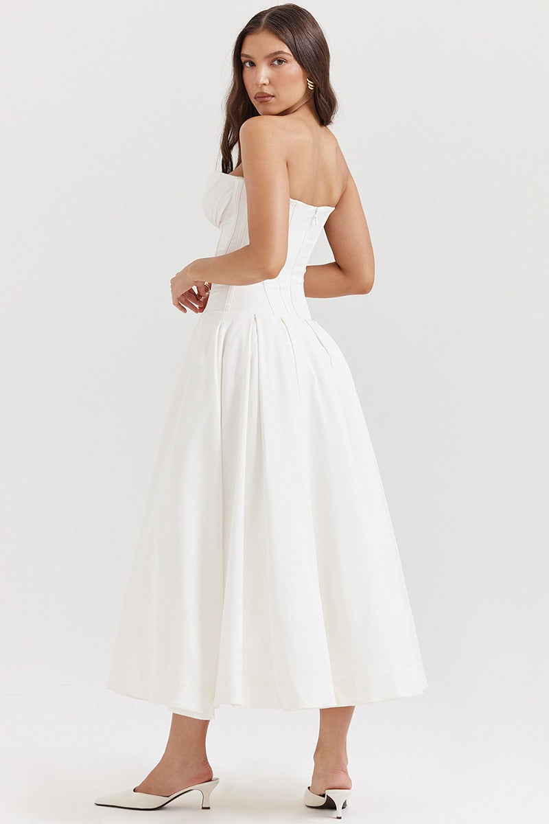Sin Tirantes Corsé Línea A Vestido de Fiesta