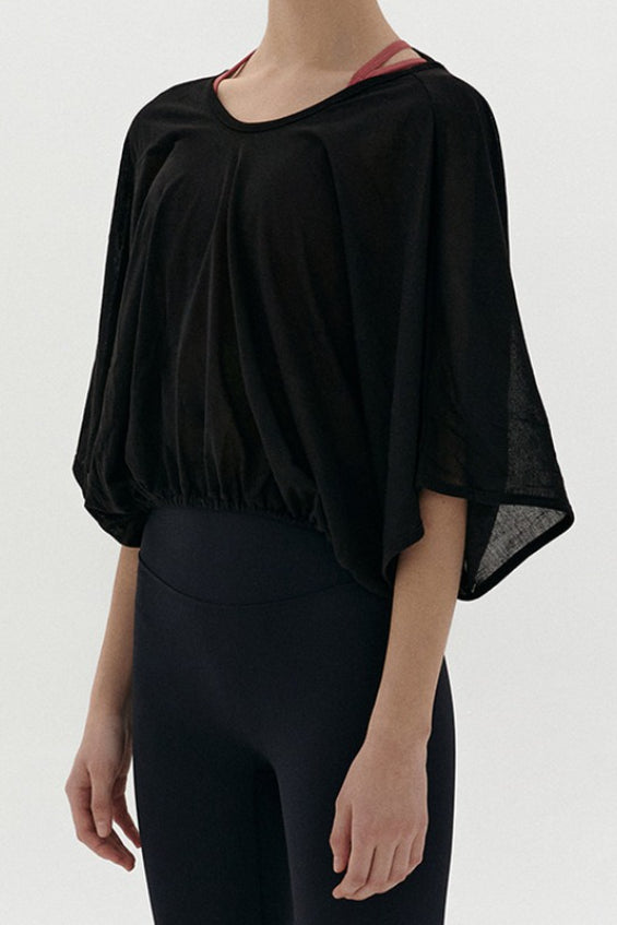 Quick Dry Cropped Backless Sun Protection Tee