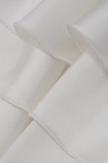 Elegante Satén Floral en 3D Vestido de Cóctel