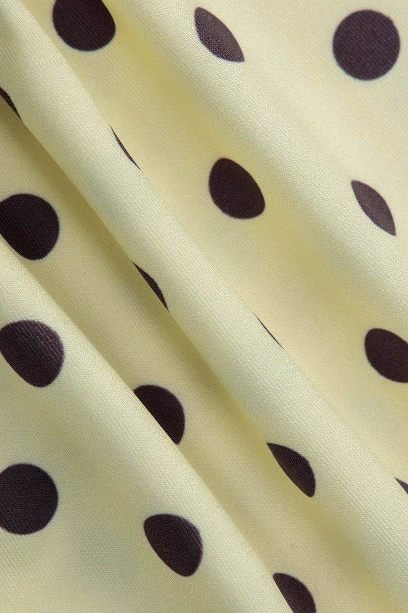 Polka Dot Sleeveless Fitted Capri Pants Set