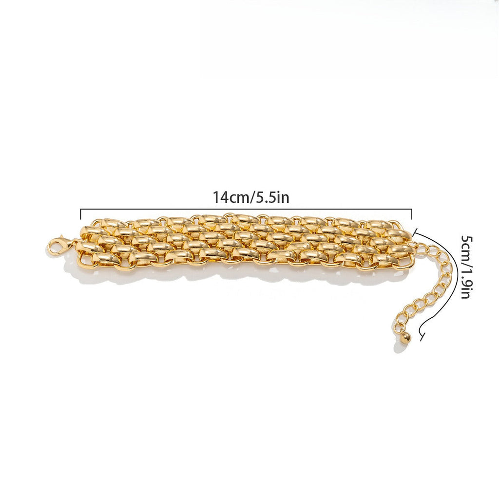 Punk Style Statement Cadena Barbada Pulsera