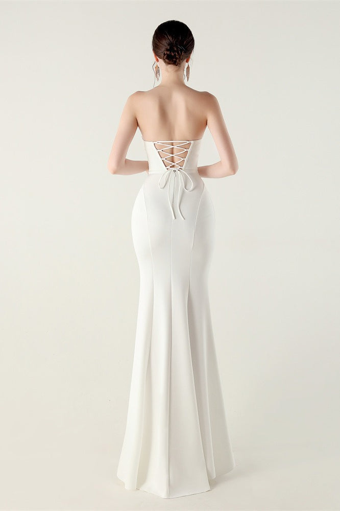 Sin Tirantes Escote Corazón Plisado Vestido de Fiesta