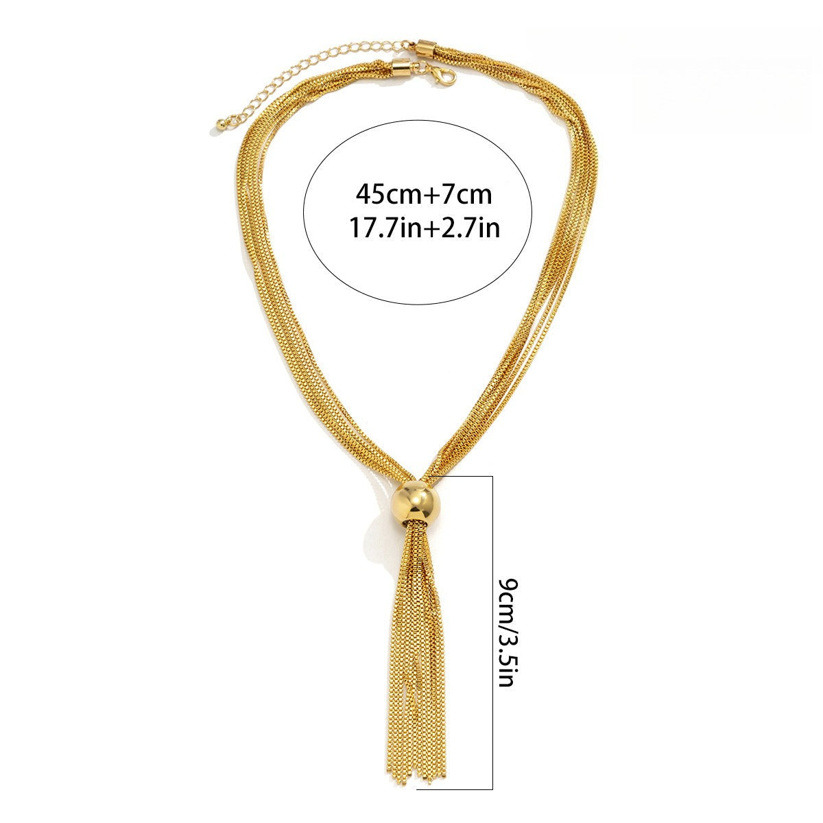 Statement Cuenta Drop En Capas Con Cadena Collar