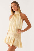 Sleeveless Tie Back Mini Vacation Dress